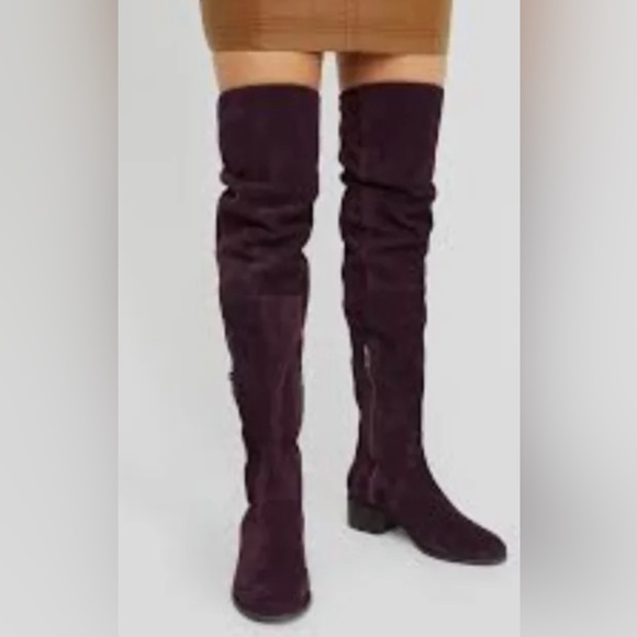 Free People Everly purple suede over-the-knee boots - Picture 9 of 9